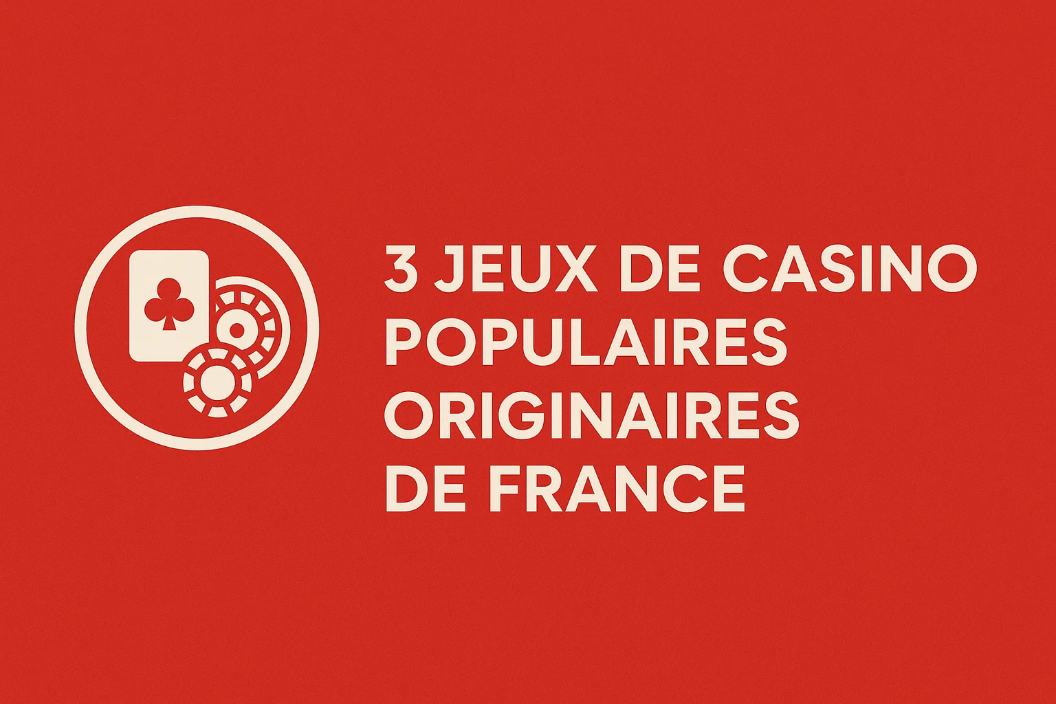 3 jeux de casino populaires originaires de France