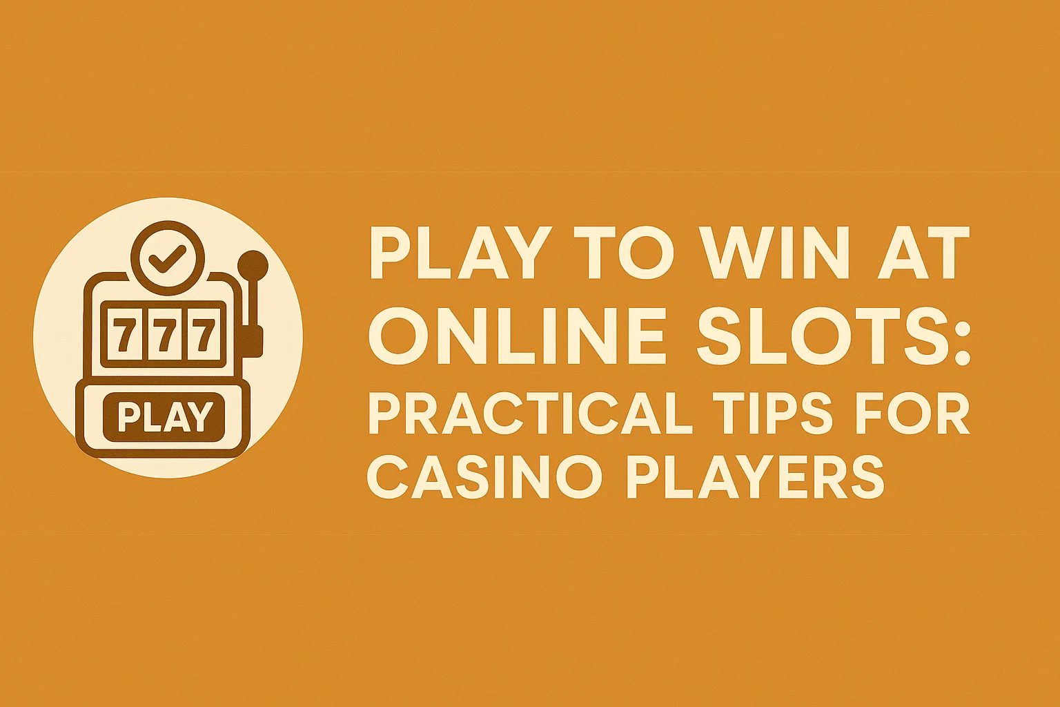 Play to Win at Online Slots: Practical Tips for Casino Players