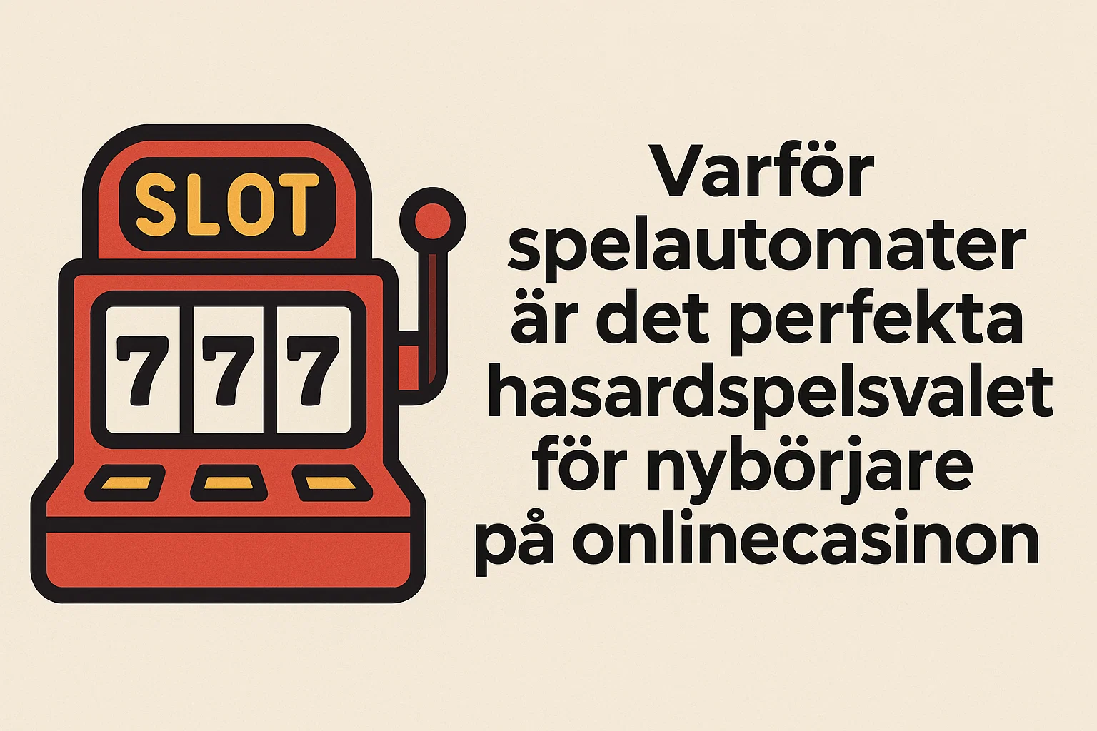 Varför spelautomater är det perfekta hasardspelsvalet för nybörjare på onlinecasinon